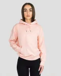Dámská fitness mikina s kapucí a kapsou v růžové barvě, pohodlná sportovní mikina na cvičení a volný čas
